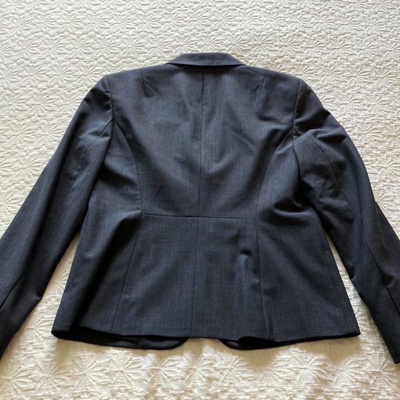 Just listed💋 classic black gray w/ light white line throughout 2 button blazer - Picture 16 of 16
